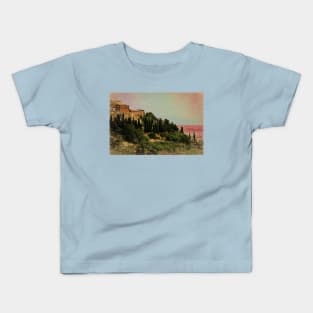 Artistic Tuscan Hillside Kids T-Shirt